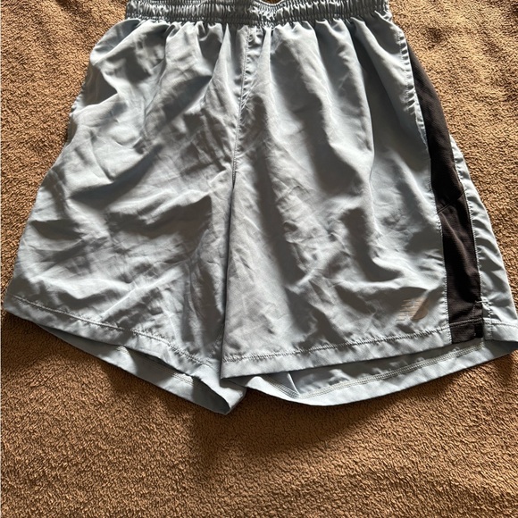 New Balance Light Gray and Black Athletic Shorts - Picture 1 of 4